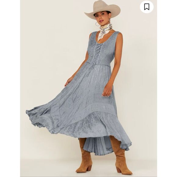 SCULLY WOMEN'S LACE-UP JACQUARD MIDI DRESS sz L - Picture 1 of 8